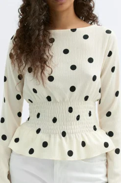 Long sleeve smock top