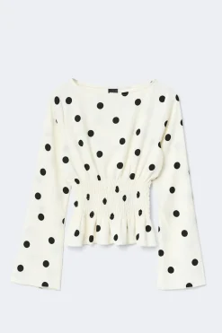 Long sleeve smock top
