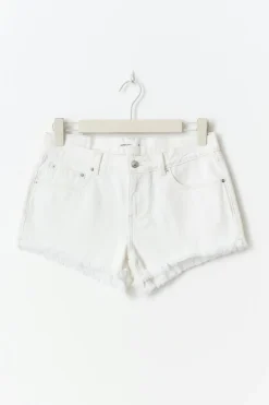 Low denim shorts