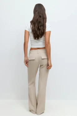 Low waist bootcut trousers