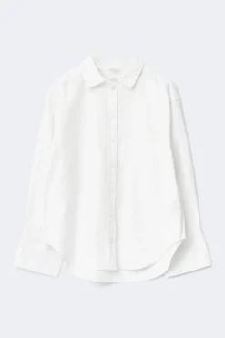 Oversized linen blend shirt