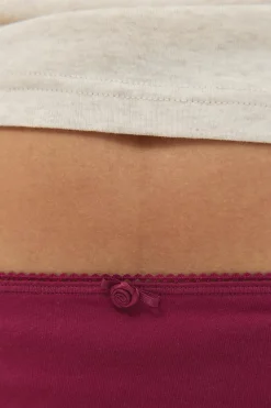 3-pack cotton picot thong