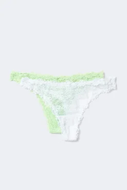 2-pack flirty lace thong