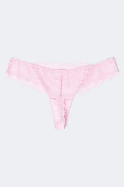 3-pack scallop lace thong