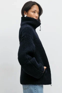 Pile zip jacket