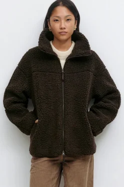 Pile zip jacket