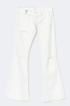 14+ pleated flare jeans