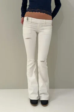 14+ pleated flare jeans tall