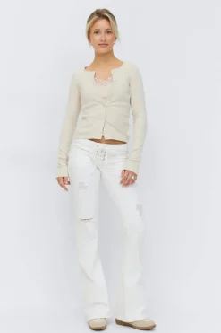 14+ pleated tie jeans