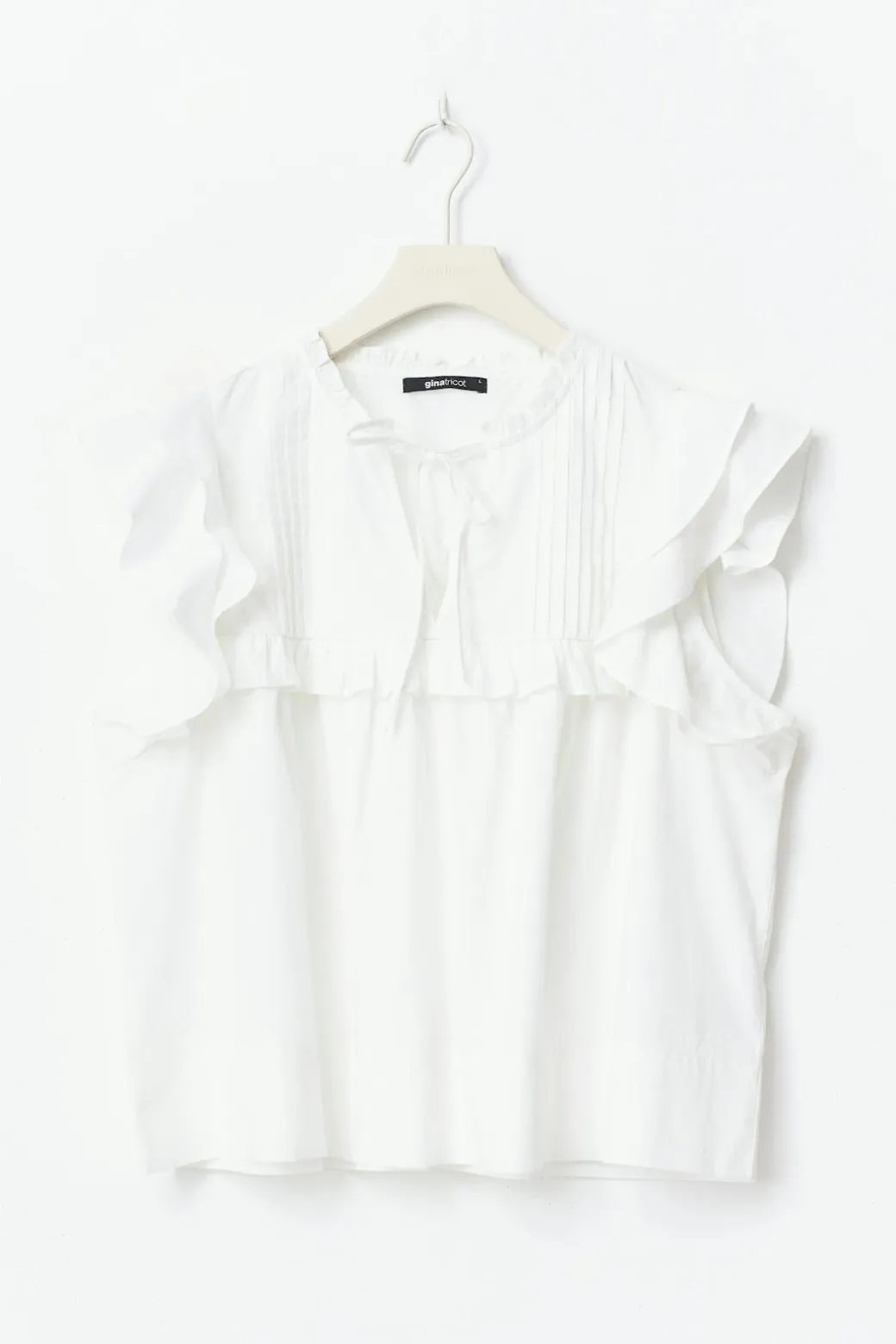 Poplin frill top