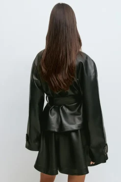 Pu mini skirt