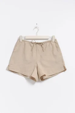 Relaxed linen blend shorts
