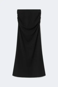 Ruched maxi skirt