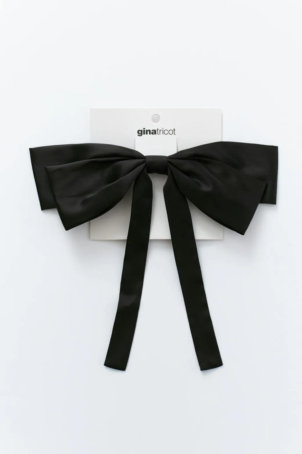 Satin bow hair clip