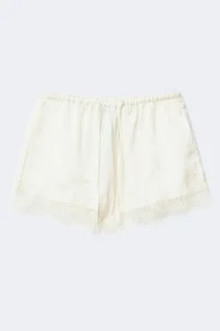 Satin lace shorts