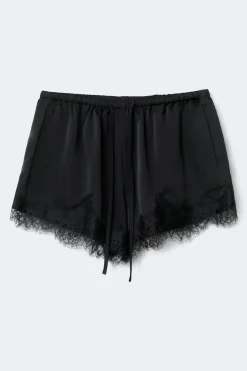 Satin lace shorts