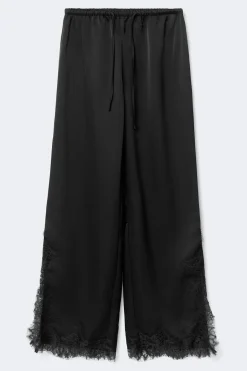 Satin lace trousers