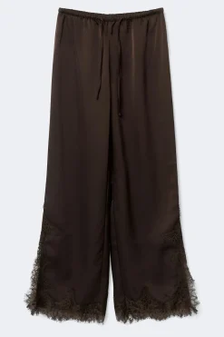 Satin lace trousers
