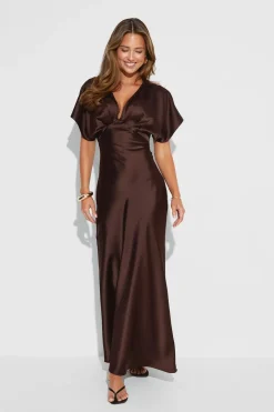 Satin maxi dress
