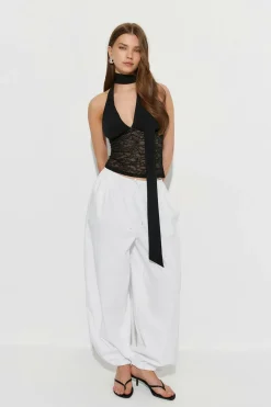 Scarf halterneck top