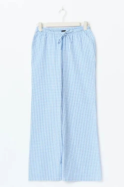 Seersucker gingham trousers