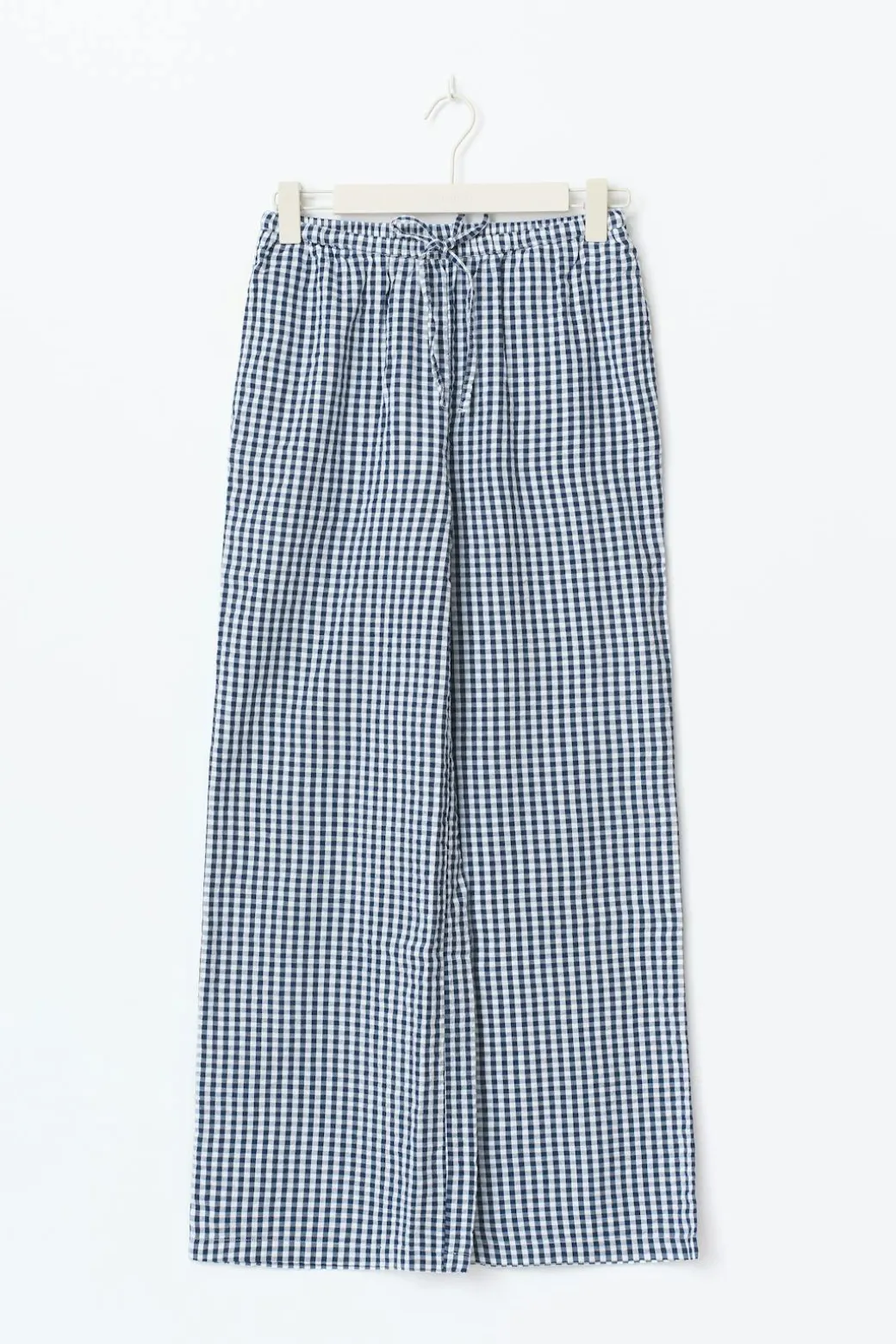 Seersucker gingham trousers