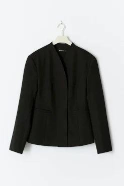 Shaped high neck blazer