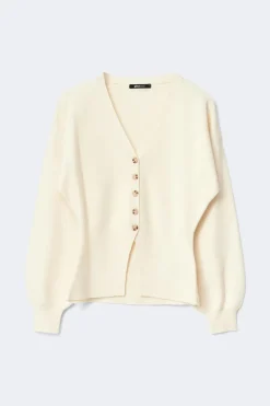 Shaped knitted cardigan
