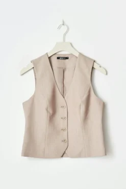 Short v-neck vest