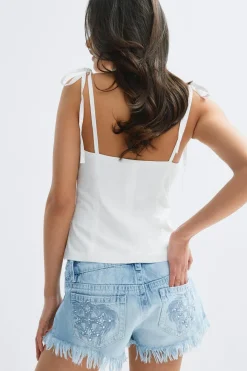 14+ slay low denim shorts