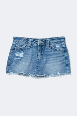 14+ slay low denim skirt