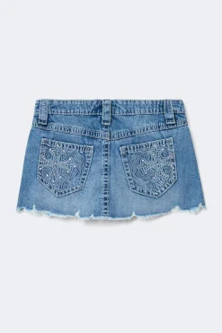 14+ slay low denim skirt