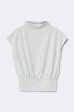 Soft funnel neck top