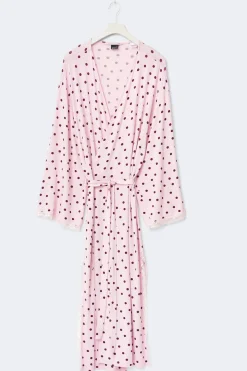 Soft lace loungewear robe