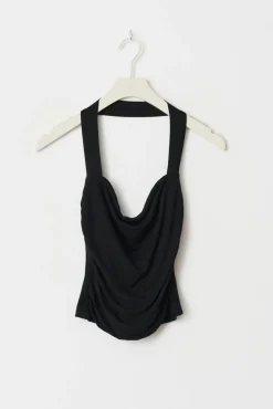 Soft touch halterneck top