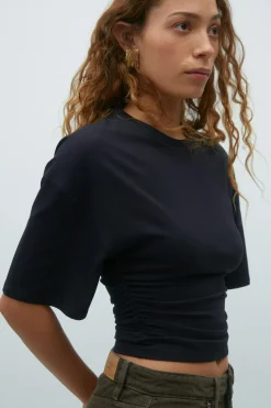 Soft touch ruched tee