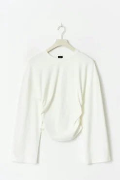 Soft touch wide sleeve top