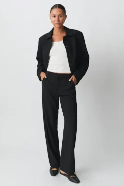 Straight regular trousers