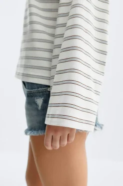 Stripe long sleeve tee
