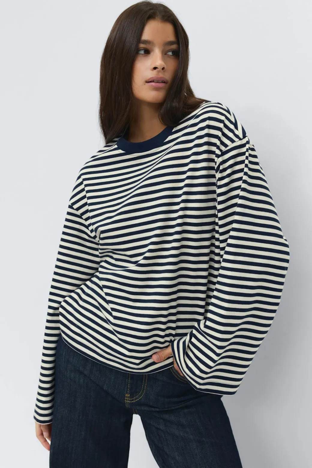 Stripe long sleeve tee