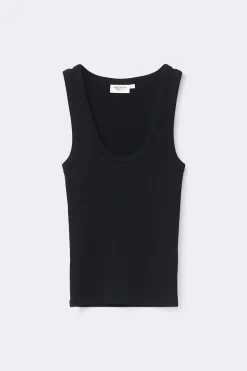 Super stretch scoop neck tank