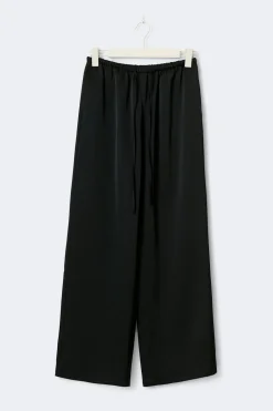Tall drawstring satin trousers