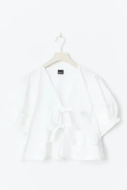 Tie blouse