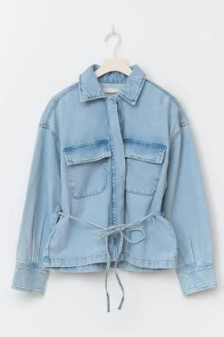 Tie denim shirt