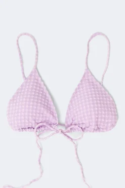 Triangle front tie bikini top