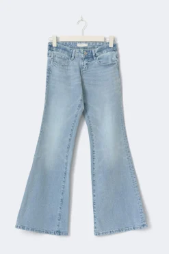 Ultra low flare petite jeans