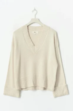 V-neck knitted sweater