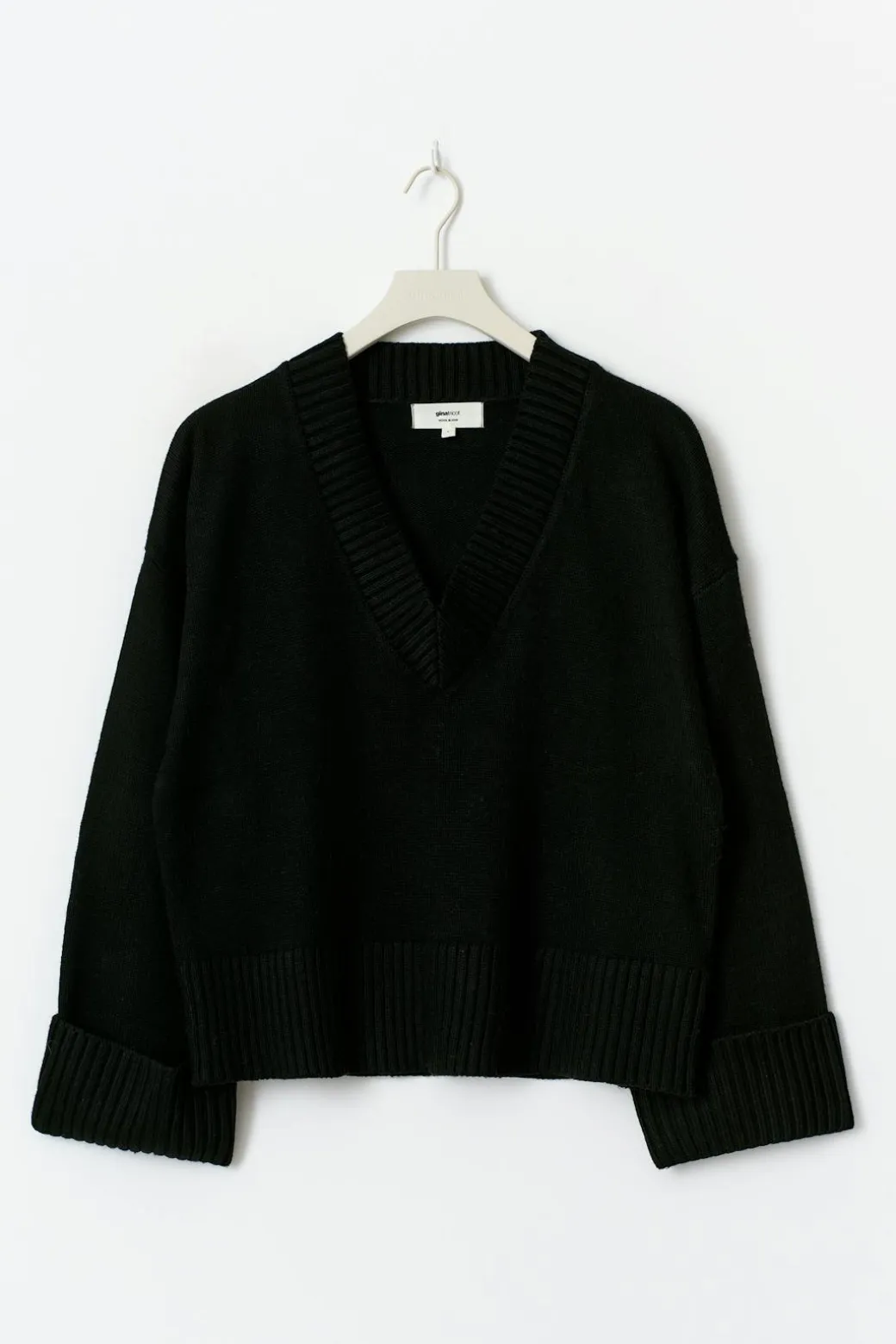 V-neck knitted sweater