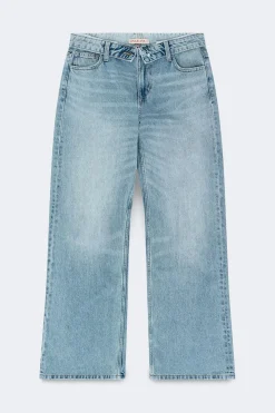 Waist flip wide jeans