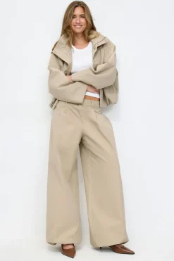 Wide balloon cotton trousers